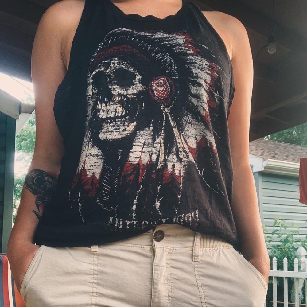 Metal Mulisha anti est skull tank